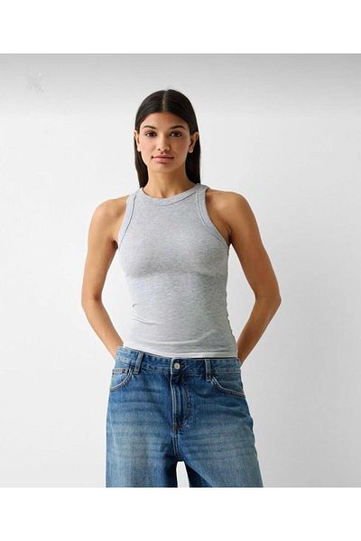 Actiwear 3-Piece Halter Neck Knitted Camisole Tank Top