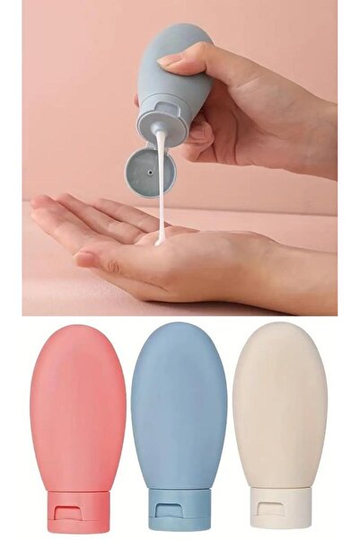 sanal trend 3 Adet Çok Amaçlı Seyahat Tipi Doldurulabilir Krem Kutusu Şampuan...