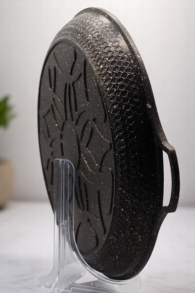 HFKY شواية صب الألومنيوم. مقلاة فطائر. مقلاة السمك. مقلاة 36 سم. 3000