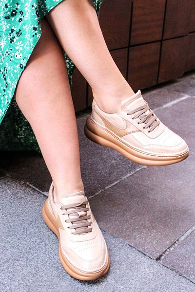 FAST STEP Γυναικεία παπούτσια casual από γνήσιο δέρμα 409za3051