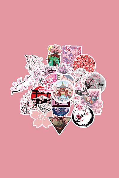 dadi ramba Sakura Sticker Pack -Bullet Journal- Agenda -Laptop Sticker Decal