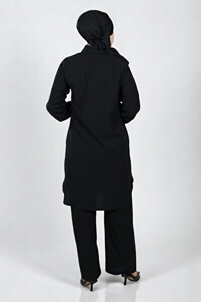 Missvalle Λεπτομερές κοστούμι καρφίτσας με κουμπιά Μαύρο 19178