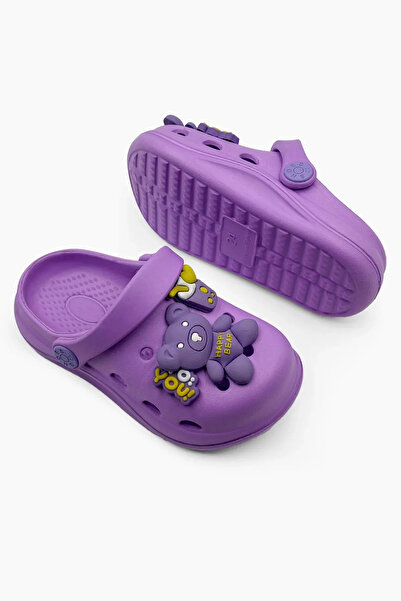 CihanShoes ÇOCUK CROSS TERLİK BAHÇE TERLİĞİ PLAJ SAHİL BANYO TERLİĞİ 30-31-32-33-34-35 NUMARA MOR RENK