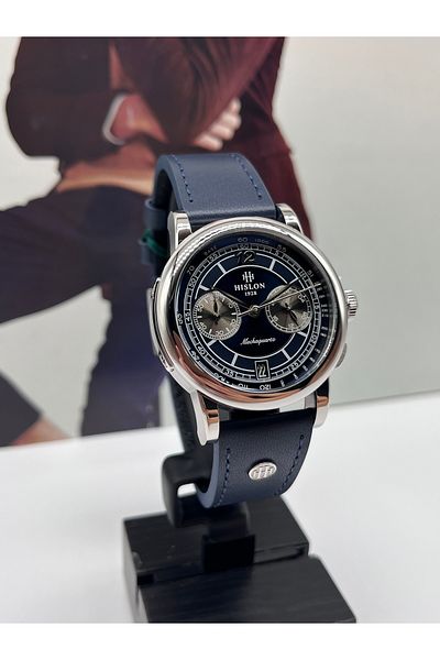 Hislon Mechaquartz Navy Blue Sports Men's Wristwatch 5 Atm Waterproof with 3 Years Warranty