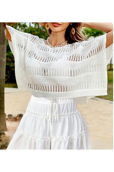 moda mh Women's Openwork Crop