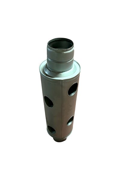 flores Cylindrical sheet metal heat exchanger, diameter 120 mm