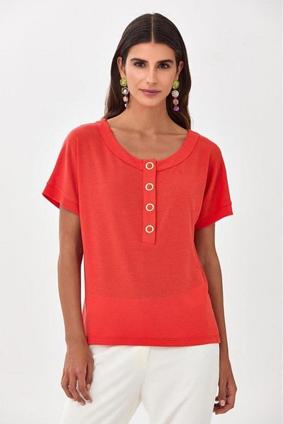 İKİLER Low Sleeve Blouse with Snap Collar 025-1005