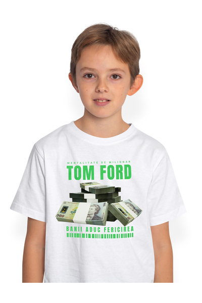 StoryGift Romania Tricou Copii Baieti _Tom Ford_ - Banii Aduc Fericirea 100% ...