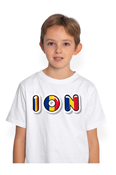 StoryGift Romania Tricou Copii Baieti Cu Numele Ion, Romania, Suporter, Steag...