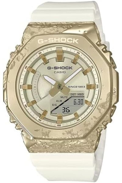 Casio G-Shock Watch - GM-S2140GEM-9ADR, Grey Dial, White Band
