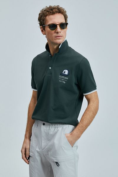Lufian Sandor Smart Men's Polo T-Shirt Khaki