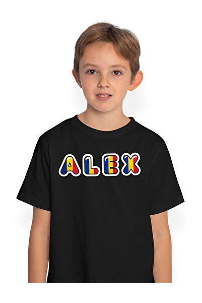 StoryGift Romania Tricou Copii Baieti Cu Numele Alex, Romania, Suporter, Stea...