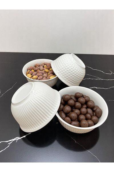 ALCE 4 في وعاء شوربة سيراميك 4 في وعاء شوربة سيراميك كومبوت وعاء وجبات خفيفة مختلط الطراز