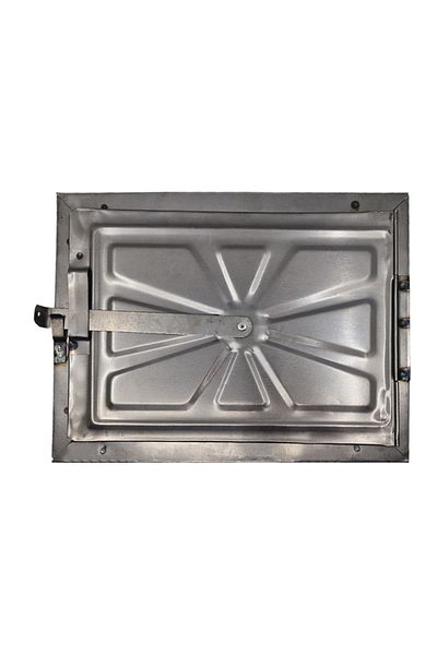 flores Stove door, made of sheet metal, 340 x 255 mm