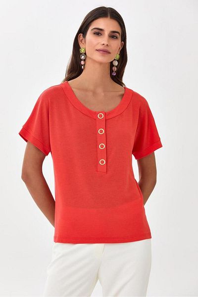 İKİLER Low Sleeve Blouse with Snap Collar 025-1005