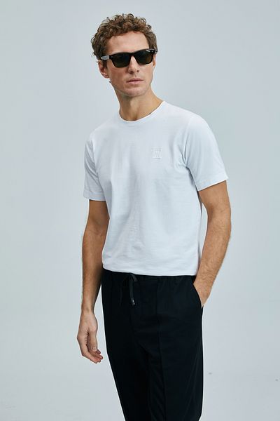 Lufian Λευκό T-shirt Pablo Modern Graphic