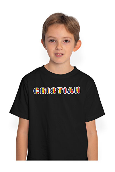 StoryGift Romania Tricou Copii Baieti Cu Numele Cristian, Romania, Suporter, ...