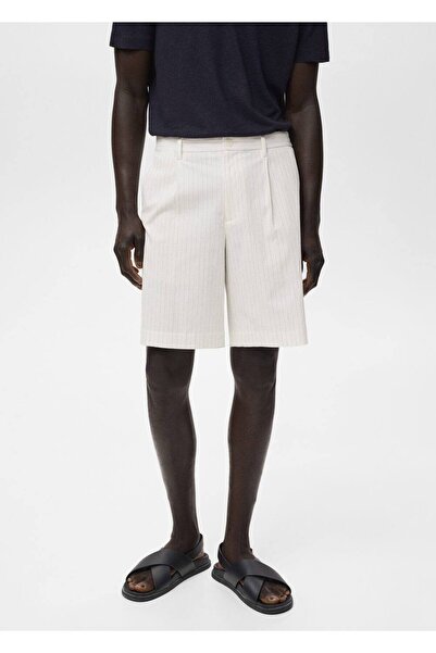 MANGO Man Dar kesim chino pamuklu bermuda şort