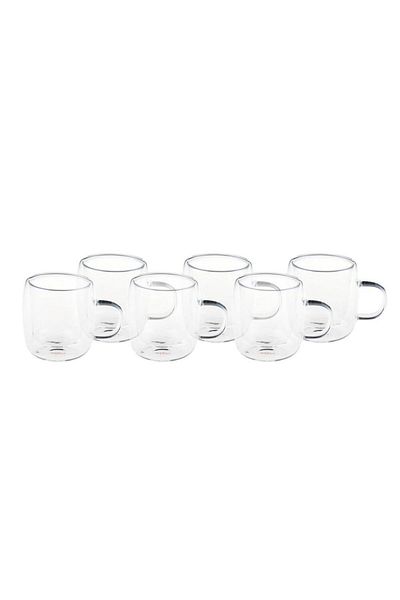 Taşev Kiki 6-Person Double Wall Coffee Cup Set