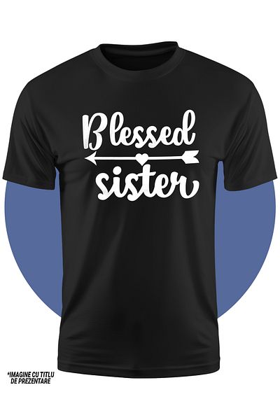 StoryGift Romania Children's T-shirt with a little heart for a blessed little sister - family love 100% Cotton, One