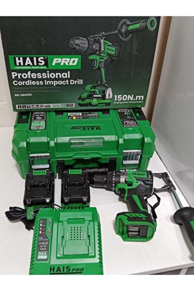 Hais PRO AKÜLÜ DARBELİ MATKAP 150N.M 21V 4AH RB-DB2109