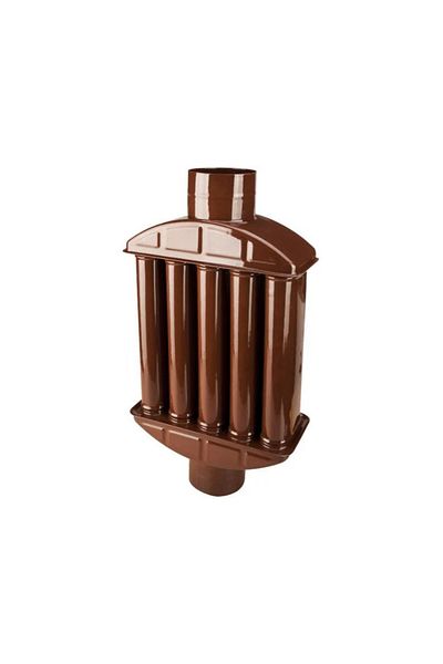 flores Enamelled heat recovery unit, brown, diameter 130 mm