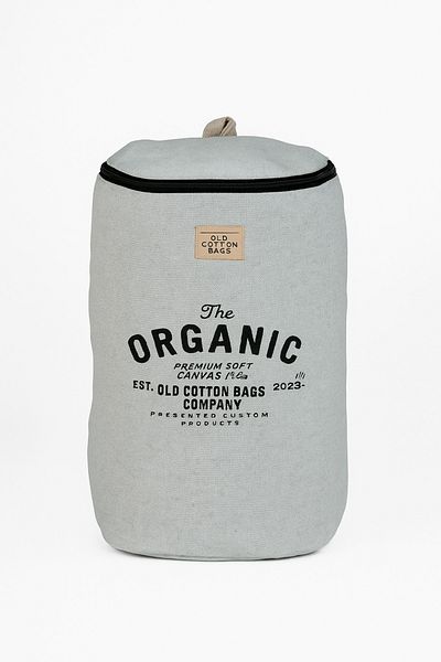 Old Cotton Cargo Canvas Backpack Cylinder Washable Lightweight