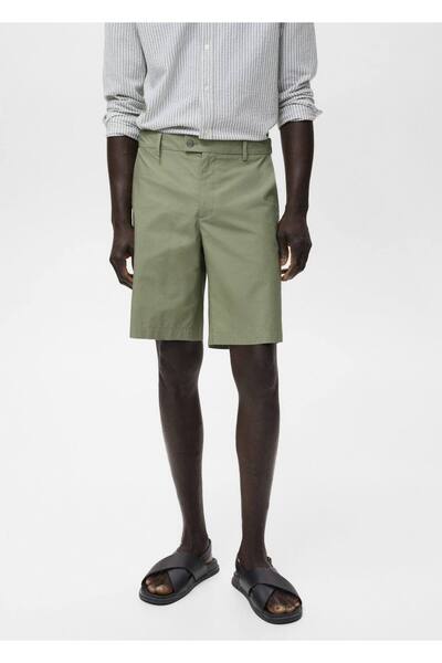 MANGO Man Şort  Nane Yeşili
