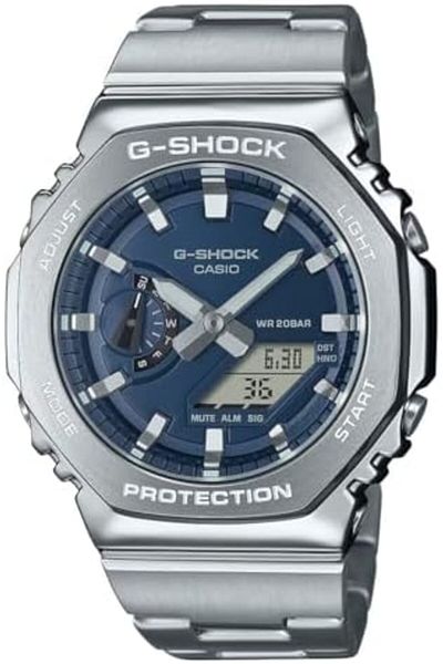 Casio G-Shock Octagonal Navy Blue Stainless Steel Watch GM2110D-2B