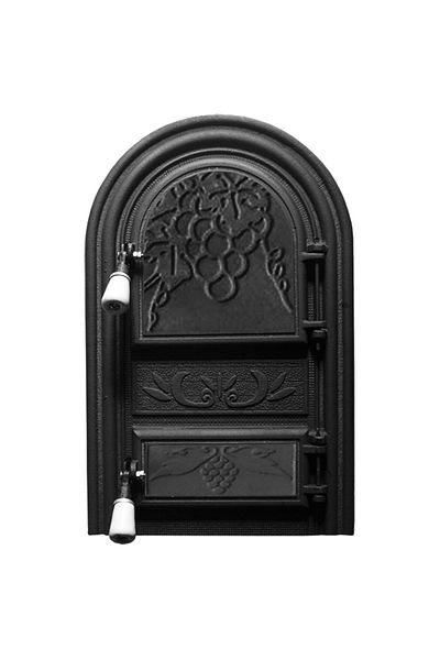 flores Semi-round door for stove and ashtray, STRUGURE model, black, 345 x 560 mm