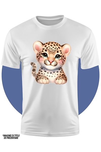 StoryGift Romania Tricou Copii Cu O Femela Jaguar, Ilustratie, Micuta, Imbujorata, Fericire, Cuminte, Grija,