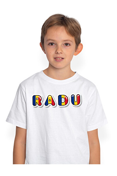StoryGift Romania Tricou Copii Baieti Cu Numele Radu, Romania, Suporter, Stea...