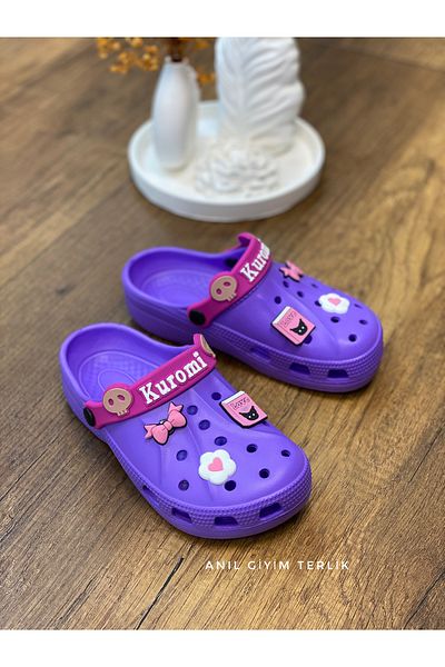 ÇOCUKÇA MODA Kuromi My Melody Girls Non-Slip Sole Slippers Daily Pool Beach Sandals