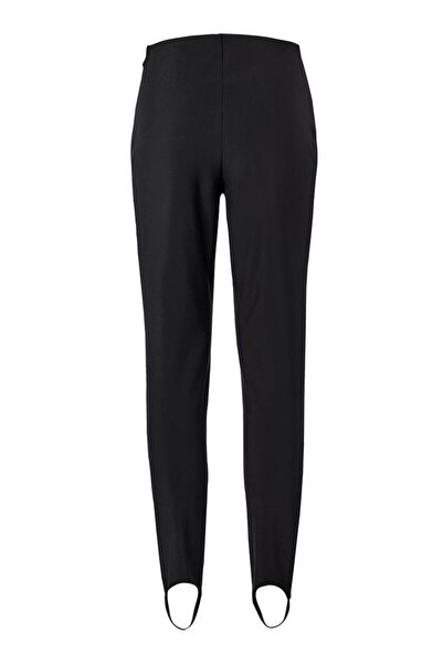 Tchibo Women Regular Fit Solid Straight Leg Pants, Black