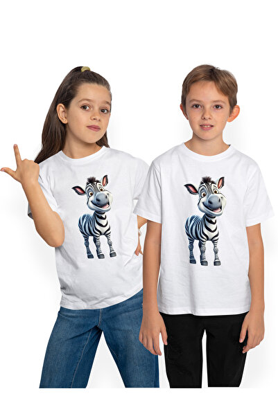 StoryGift Romania Tricou Copii cu o zebra binedispusa, ilustratie, vesela, an...