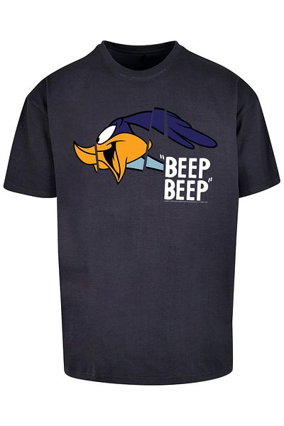 F4NT4STIC Herren Road Runner Beep Beep -blk With Heavy Oversize Tee