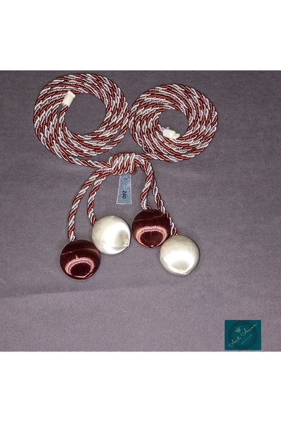 ArtAmor 4 Bulk Tile-Cream (240) Silk String Wrap Fund Tulle Double Curtain Ceiling Binding Accessory