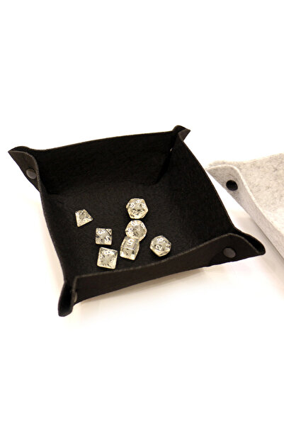 Choice1 صندوق تخزين متعدد الوظائف من اللباد الأسود، صندوق نرد، أداة ألعاب تقم...