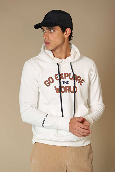 Lufian Charge Erkek Sweatshirt Kırık Beyaz