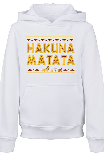 F4NT4STIC Kinder The Lion King Hakuna Matata And Disney Neck Print With Basic Kids Hoody
