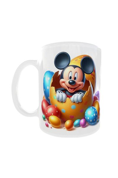OEM Cană albă personalizată Mickey Mouse pentru Paște, INOVATIX®. 330 ml