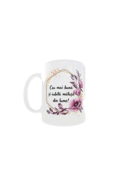 OEM Cană albă personalizată „Cea mai bună mătușă I”, INOVATIX®. 330ml