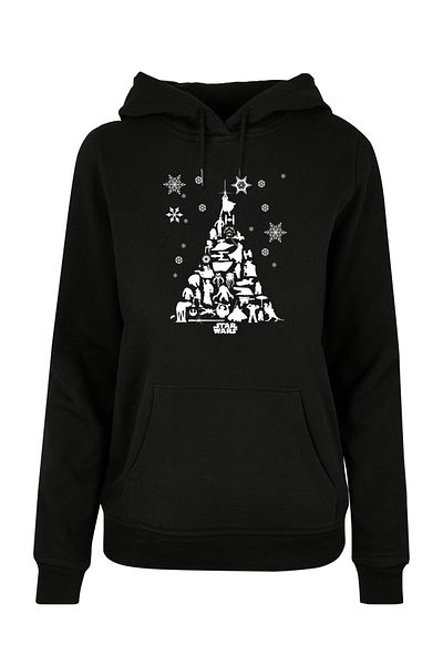F4NT4STIC Damen Star Wars Christmas Tree with Ladies Basic Hoody