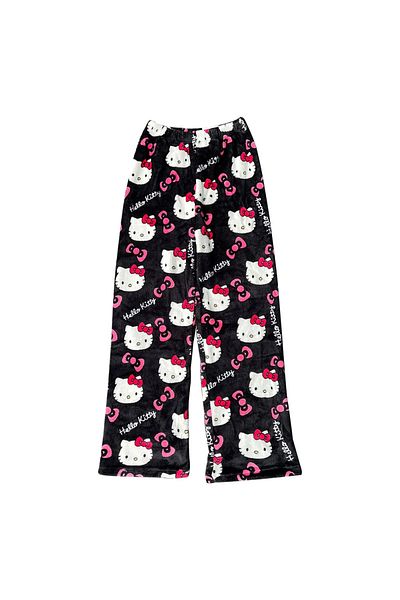 Choice M 40-45KG 06 Sanrio My Melody Kawaii Hello Kitty Flannel Pajamas Pink Women's Warm Wool Cartoon Casu