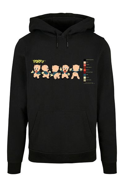 F4NT4STIC Herren Looney Tunes Porky Pig Color Code-OPT B NAPE mit Basic Hoody