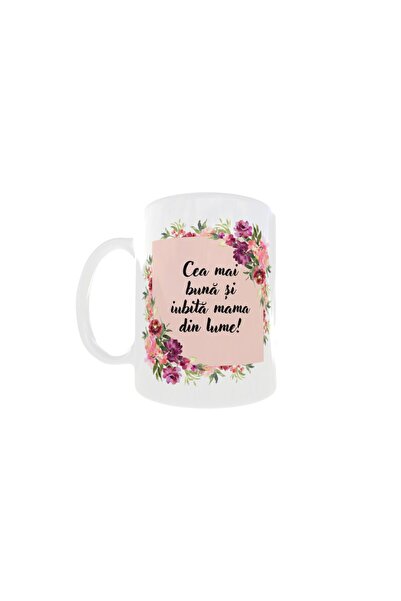 OEM Cană albă personalizată „Cea mai bună mamă”, INOVATIX®. 330ml