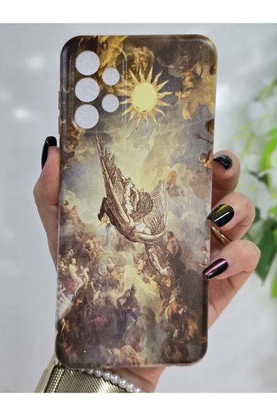 Magic Ring حافظة هاتف شفافة بنمط فني متوافقة مع هاتف Samsung Galaxy A32
