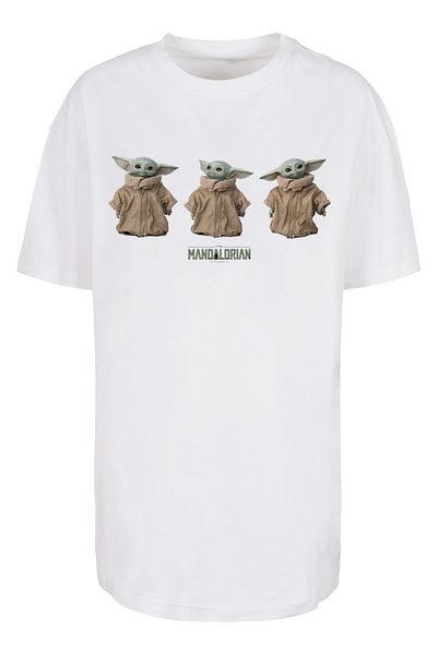 F4NT4STIC Herren Star Wars The Mandalorian The Child Poses With Heavy Oversize Tee