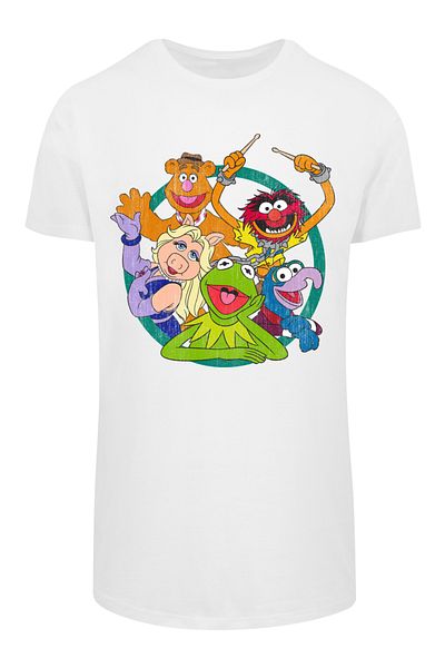 F4NT4STIC Herren Disney The Muppets Group Circle With Shaped Long Tee