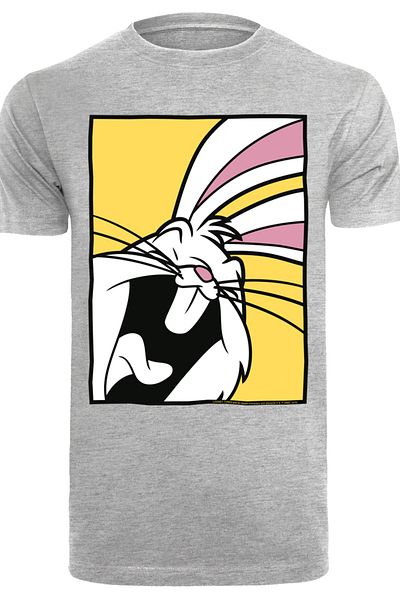 F4NT4STIC Herren Looney Tunes Bugs Bunny Laughing With T-Shirt Rundhals